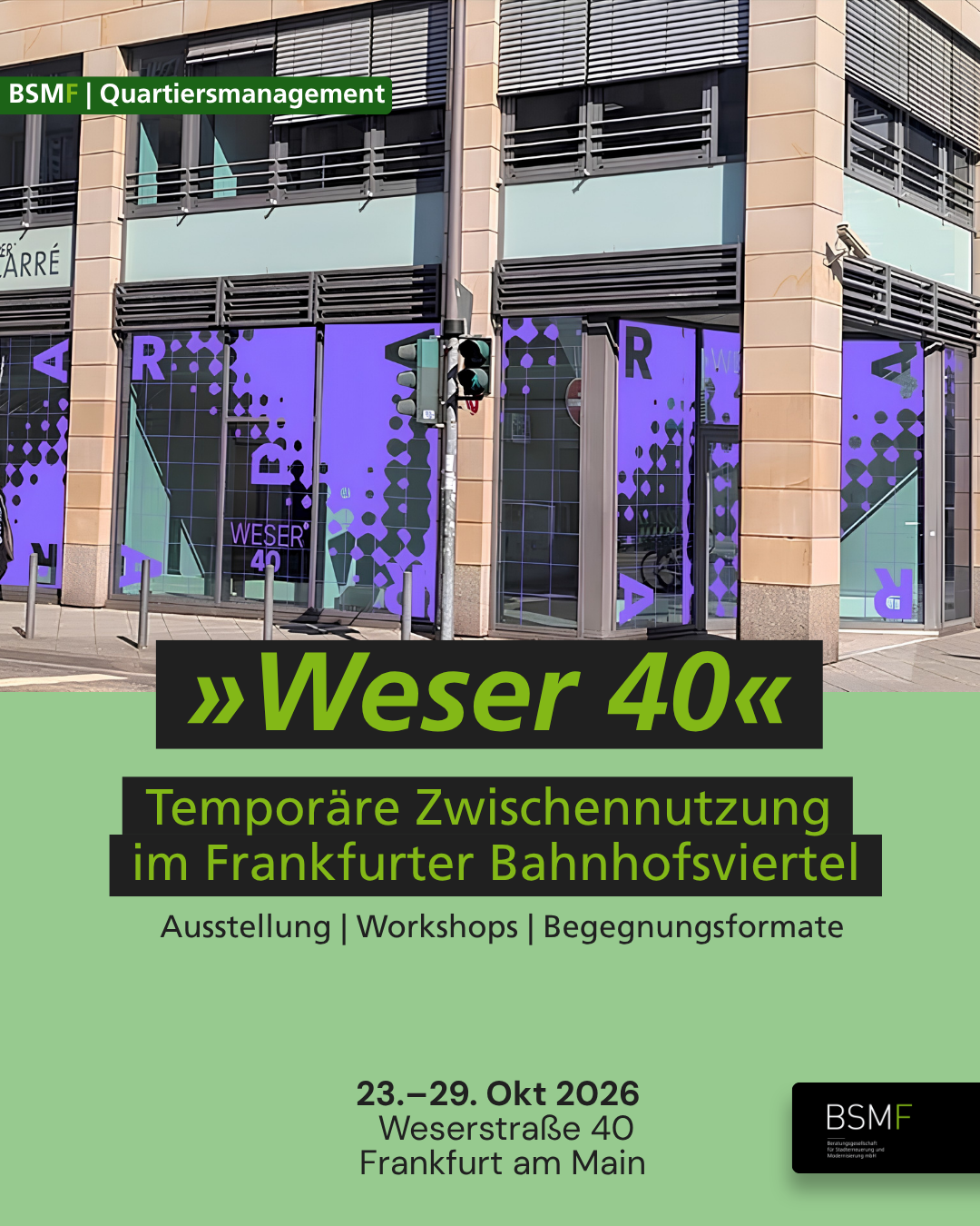Das Bahnhofsviertel in Schlagzeilen“: Ausstellungs- und Veranstaltungswoche in der Zwischennutzung Weser 40